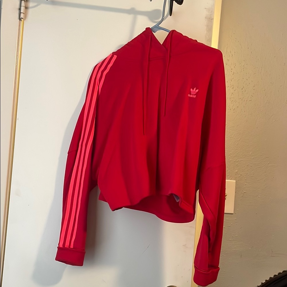 Adidas Women's Red Hoodie Top